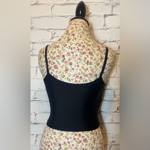 Bonus Black Leather Cropped Top Size XL - Picture 4 of 5